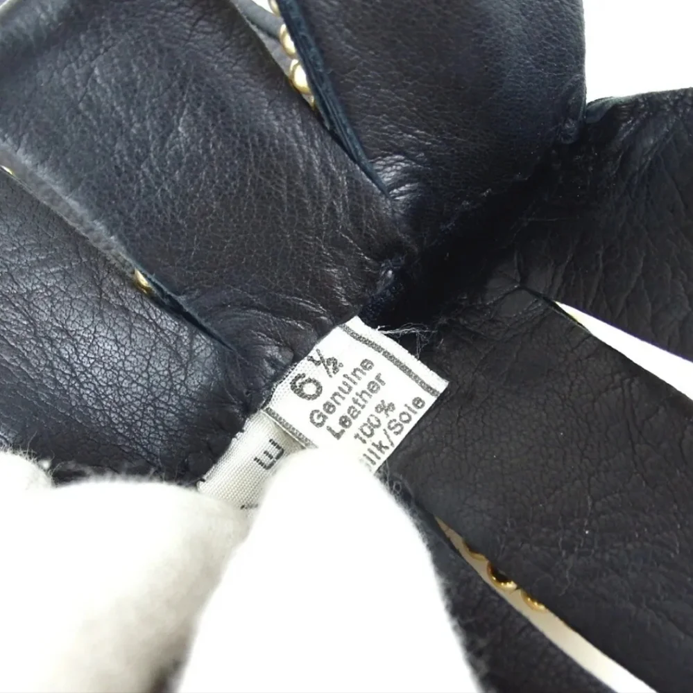 VALENTINO GARAVANI  SIZE 6.5 GLOVES LEATHER